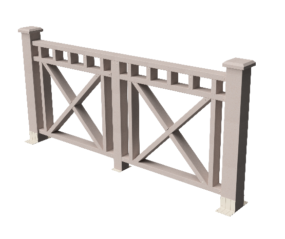 Декоративное ограждение из ДПК GRINDERDECO Виктория, выбеленный дуб купить в Сочи