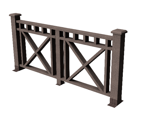 Декоративное ограждение из ДПК GRINDERDECO Виктория, цвет венге. купить в Сочи