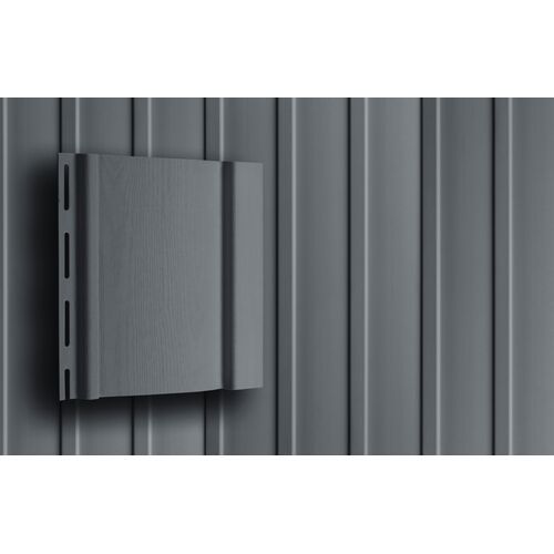 Вертикальный сайдинг Grand Line в цвете графит купить в Сочи