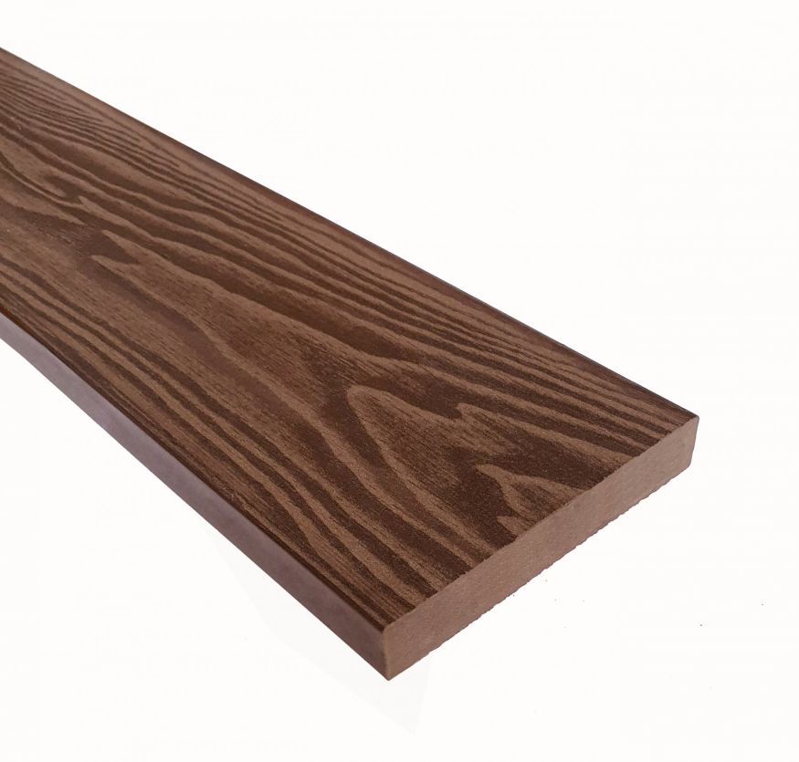 Террасная доска ДПК Terrapol Смарт 3D (Полнотелая без паза) Орех Милано купить в Сочи