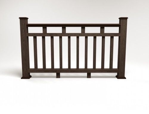 Ограждение из древесно-полимерного композита FG8 венге купить в Сочи