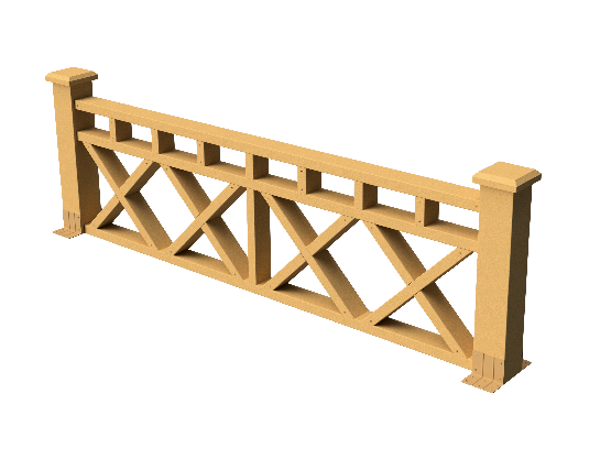 Декоративное ограждение ДПК GRINDERDECO Бэйли в цвете песчаника купить в Сочи