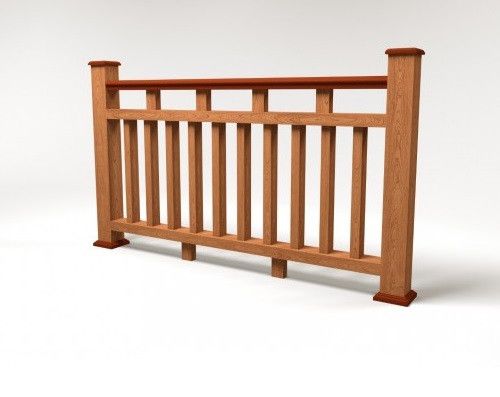 Ограждение из ДПК FG8 цвет терракот купить в Сочи