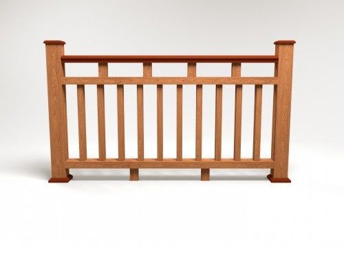 Ограждение из ДПК FG8 цвет терракот купить в Сочи