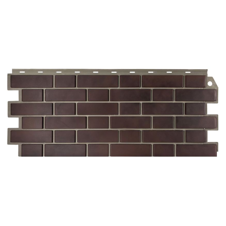 Фасадная панель FineBer, Кирпич облицовочный 3D, Коричнево-чёрный купить в Сочи