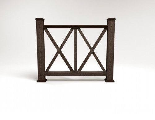 Ограждение из ДПК FG7 цвета венге купить в Сочи