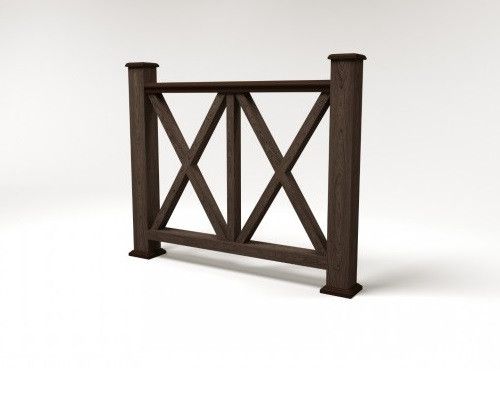 Ограждение из ДПК FG7 цвета венге купить в Сочи