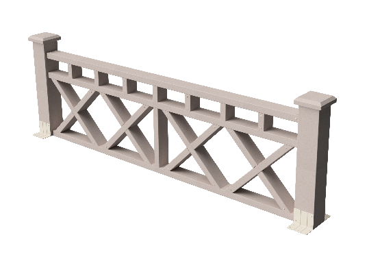 Декоративное ограждение из ДПК GRINDERDECO Бэйли, выбеленный дуб купить в Сочи