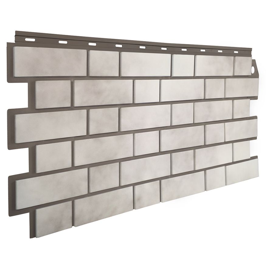 Фасадная панель FineBer, Кирпич облицовочный 3D, Бело-коричневый купить в Сочи