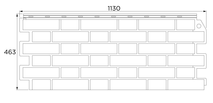 Фасадная панель FineBer, Кирпич облицовочный 3D, Бело-коричневый купить в Сочи