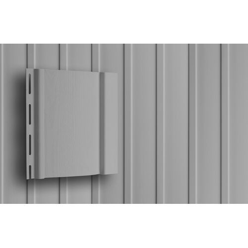 Вертикальный сайдинг Grand Line, цвет серый купить в Сочи