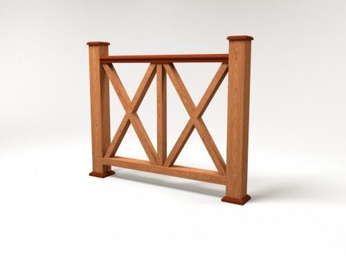 Ограждение из ДПК FG7 терракотового цвета купить в Сочи