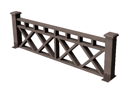 Декоративное ограждение из ДПК GRINDERDECO Бэйли венге купить в Сочи