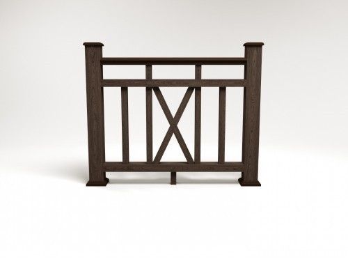 Ограждение из ДПК FG6 в цвете венге купить в Сочи