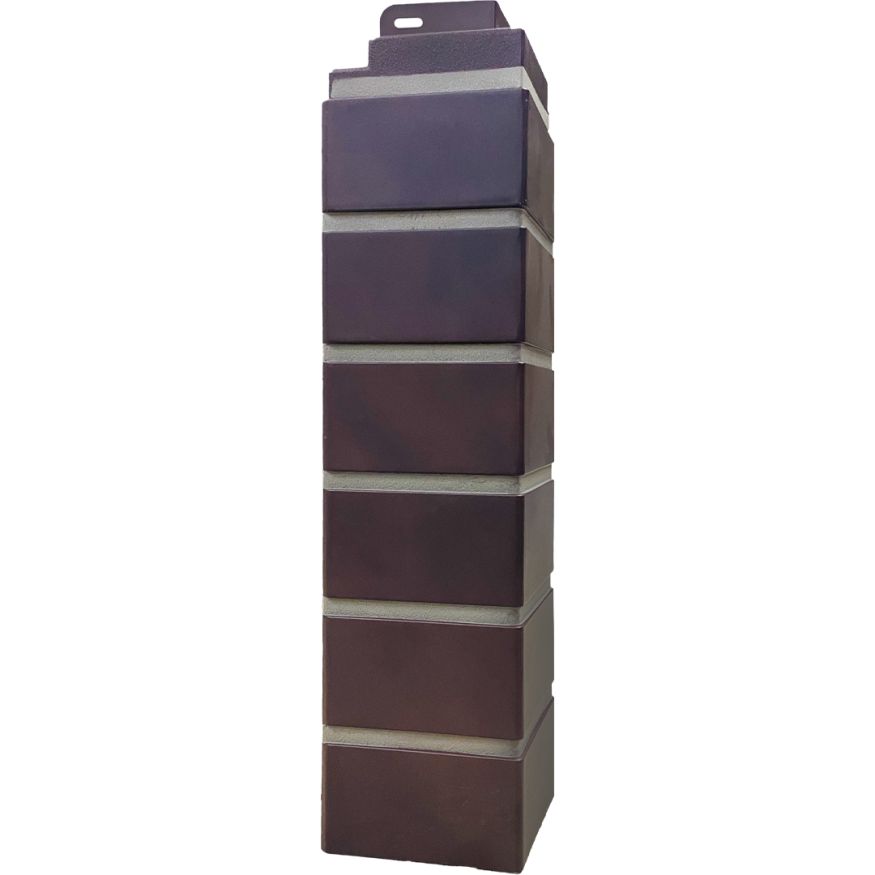 Угол наружный Кирпич облицовочный 3D, Коричнево-чёрный купить в Сочи