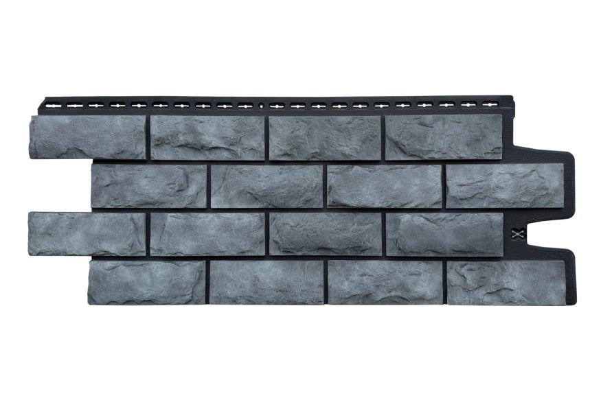 Фасадные панели Grand Line, Колотый Камень Design Plus, Антрацит (черный шов) купить в Сочи