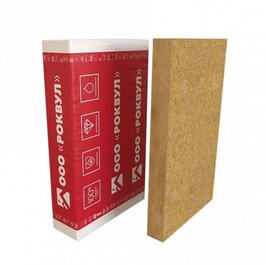 Утеплитель Rockwool Фасад Баттс ОПТИМА 100мм, 2 плиты, 1.44м2, 600х1200мм, 0.144м3 Rockwool купить в Сочи