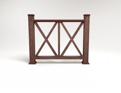 Ограждение из древесно-полимерного композита FG7, цвет шоколад купить в Сочи