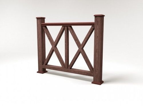 Ограждение из древесно-полимерного композита FG7, цвет шоколад купить в Сочи