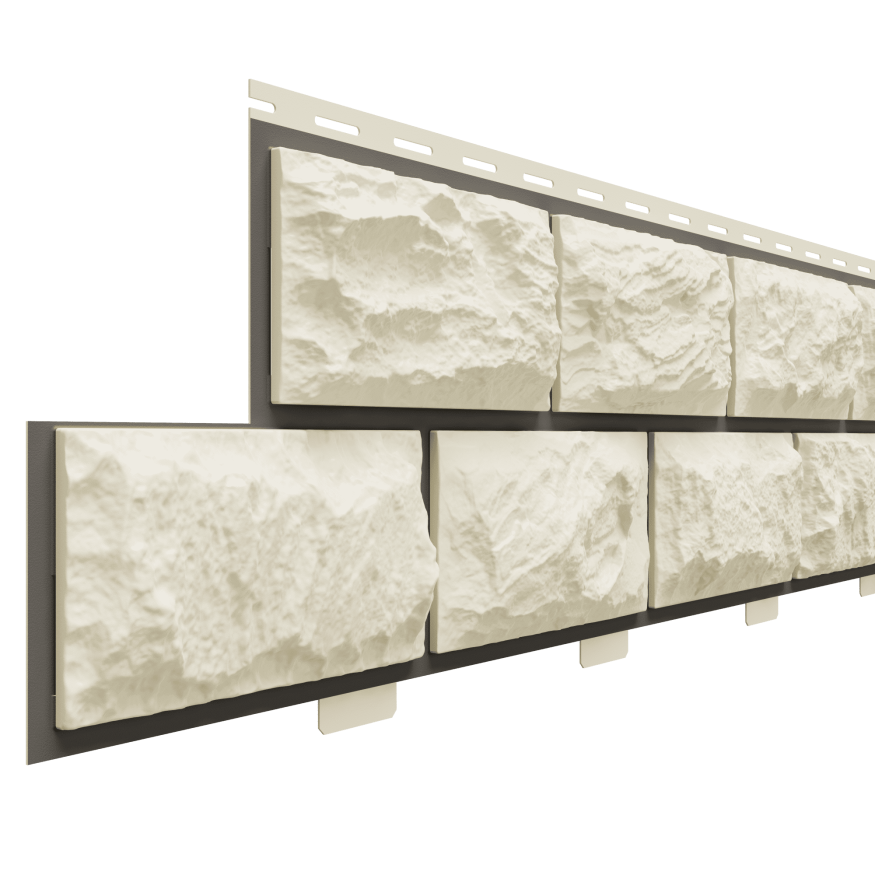 Фасадные панели Доломит, Альпийская горка, Слоновая кость купить в Сочи