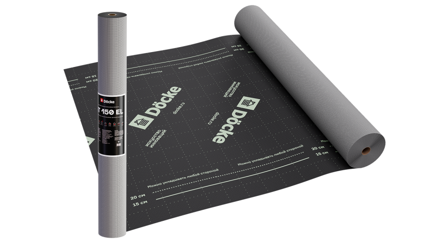 Супердиффузионная мембрана АT 150 EL трёхслойная, универсальная с клеевой полосой Docke купить в Сочи