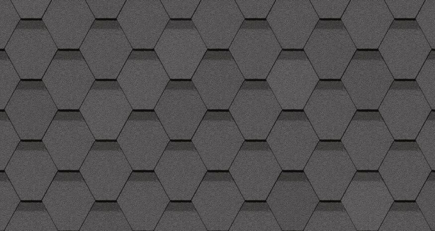 Гибкая черепица Docke Standard, Сота, Серый купить в Сочи