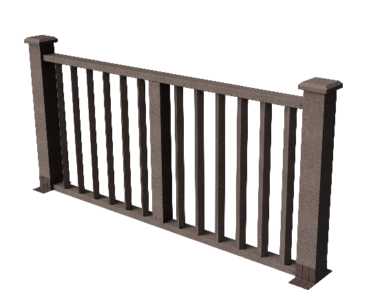 Декоративное ограждение из ДПК GRINDERDECO Бруклин в цвете венге. купить в Сочи