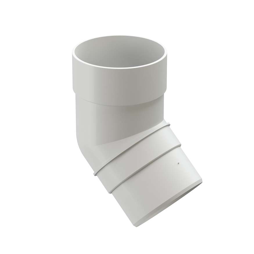 Колено 45˚ для водостока Docke Premium, цвет Пломбир. купить в Сочи