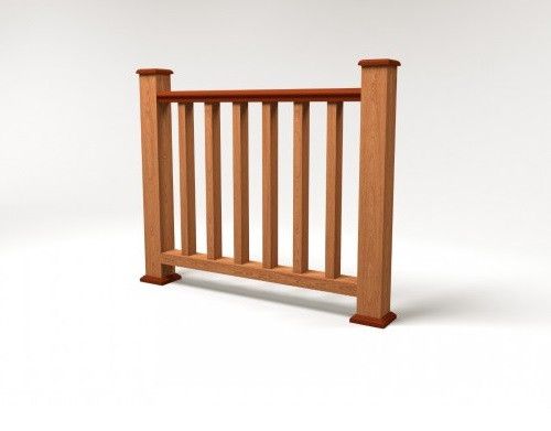 Ограждение из древесно-полимерного композита FG5 в цвете терракот купить в Сочи