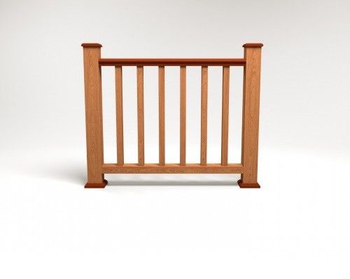 Ограждение из древесно-полимерного композита FG5 в цвете терракот купить в Сочи