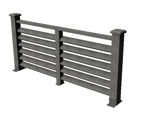 Декоративное ограждение из ДПК GRINDERDECO Босфор в цвете серый базальт. купить в Сочи