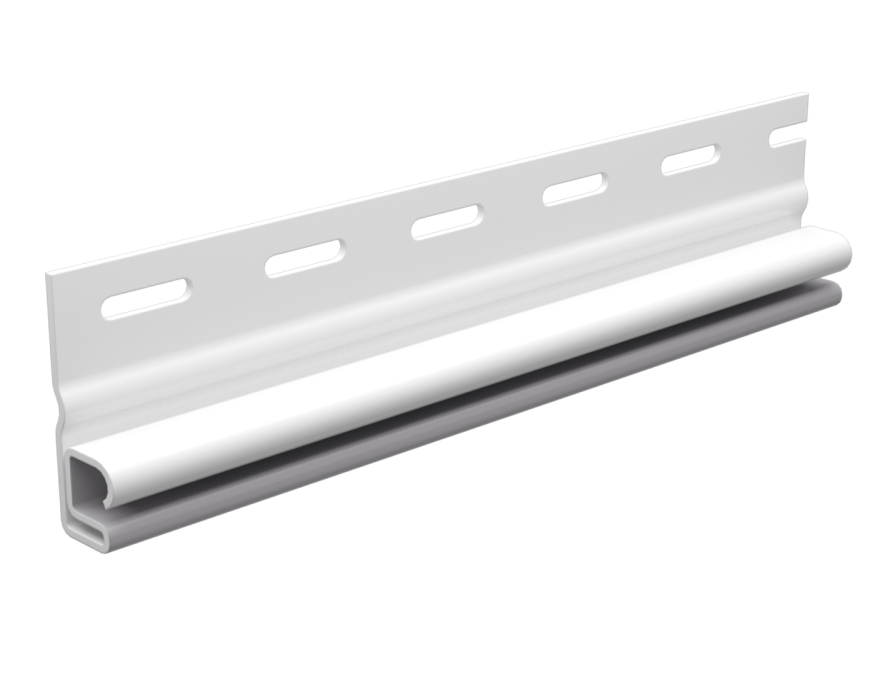 Стартовый профиль для сайдинга под камень, белый купить в Сочи