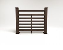 Ограждение из ДПК FG4 в цвете венге