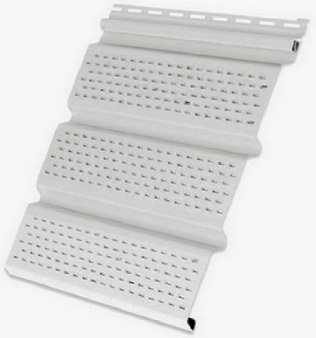 Полностью перфорированный белый софит купить в Сочи