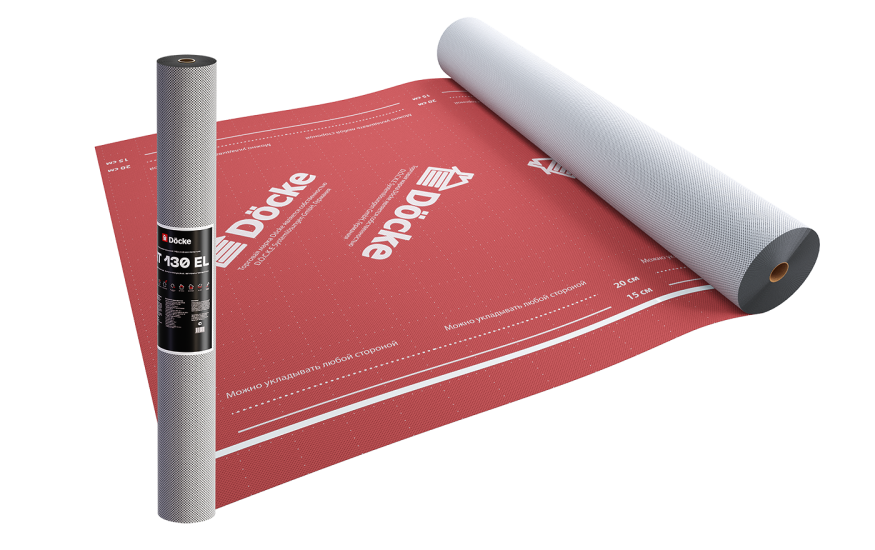 Супердиффузионная мембрана АT 130 EL трёхслойная, универсальная с клеевой полосой Docke купить в Сочи