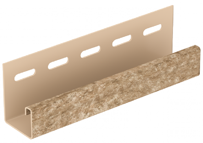 J-планка Ю-Пласт Стон Хаус Кварцит, Тёмно-Бежевый купить в Сочи