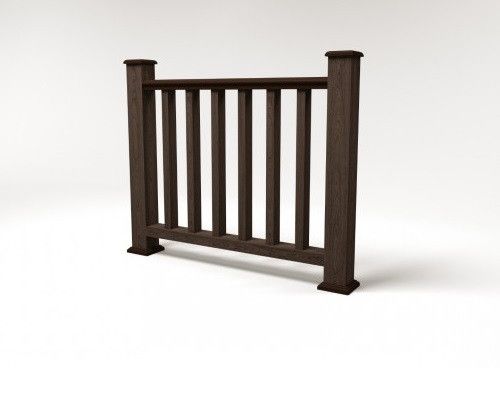 Ограждение из древесно-полимерного композита FG5 цвет венге купить в Сочи