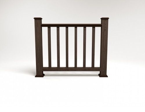 Ограждение из древесно-полимерного композита FG5 цвет венге купить в Сочи