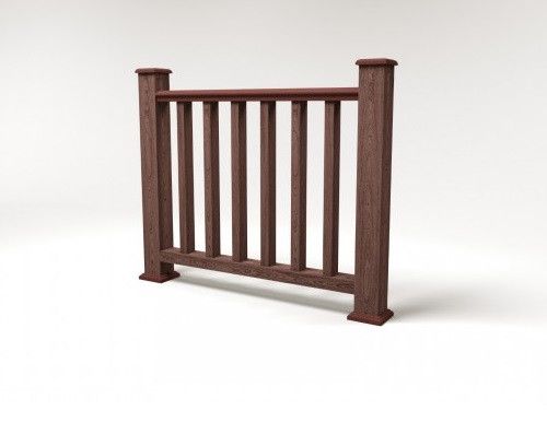 Ограждение из древесно-полимерного композита FG5 шоколадного цвета купить в Сочи