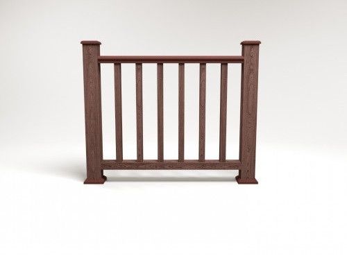 Ограждение из древесно-полимерного композита FG5 шоколадного цвета купить в Сочи