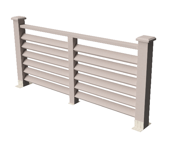 Декоративное ограждение из ДПК GRINDERDECO Босфор в цвете выбеленый дуб купить в Сочи