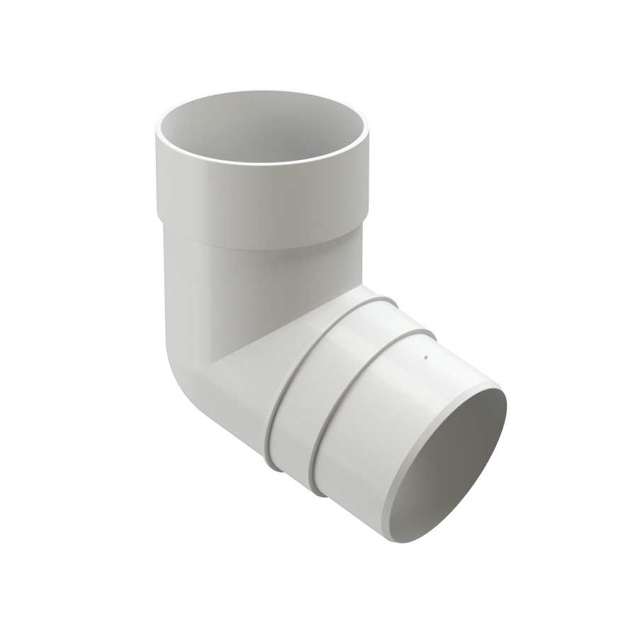 Колено 72˚ для водостока Docke Premium, цвет Пломбир. купить в Сочи