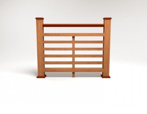 Ограждение из древесно-полимерного композита FG4 терракотового цвета купить в Сочи