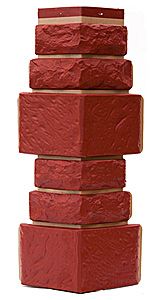 Угол T-Сайдинг, Дикий Камень Красный купить в Сочи