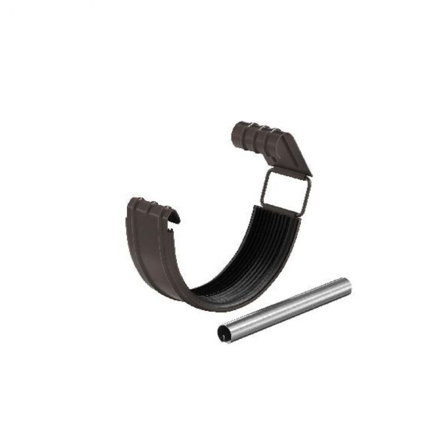 Соединитель водосточного желоба с резиновым уплотнителем Aquasystem RR 32, тёмно-коричневый, 125/90 купить в Сочи