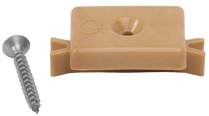 Пластиковая клипса с саморезом для шовного монтажа Grinder, 5 mm, бежевый цвет. купить в Сочи