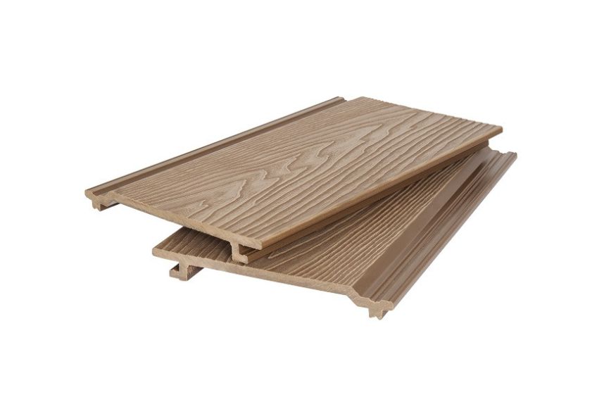 Фасадная доска POLIVAN GROUP 3D текстура дерева DENPASAR песчаного цвета купить в Сочи