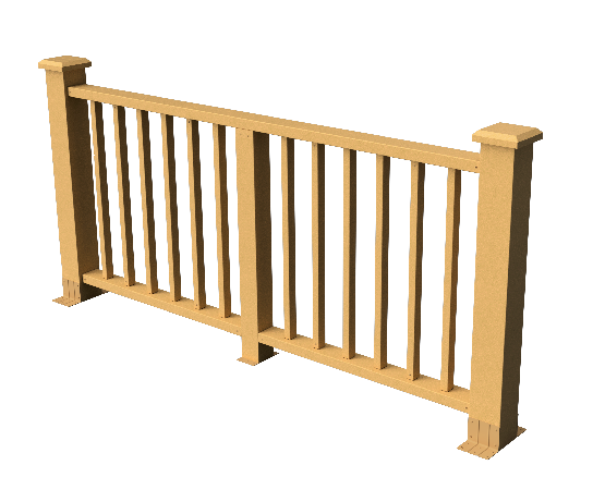 Декоративное ограждение из ДПК GRINDERDECO Альма в цвете песчаник купить в Сочи