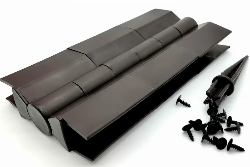 Поворотный угловой элемент из пластика для доски 225х30 мм из ДПК коричневого цвета Holzhof (угол от 60° до 300°) купить в Сочи