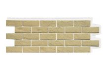 Фасадная панель Grand Line, Состаренный кирпич Design Plus, Ваниль (Белый шов)